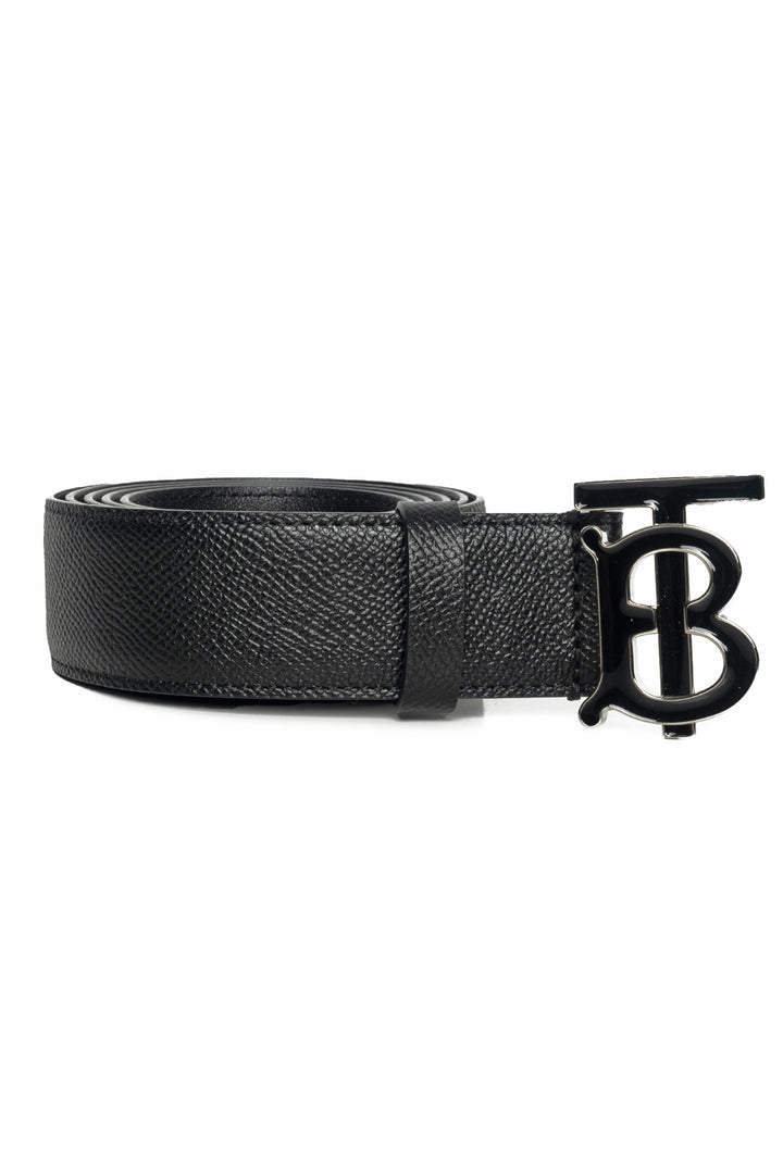 Burberry Size 44 Men's TB Logo Leather Belt
