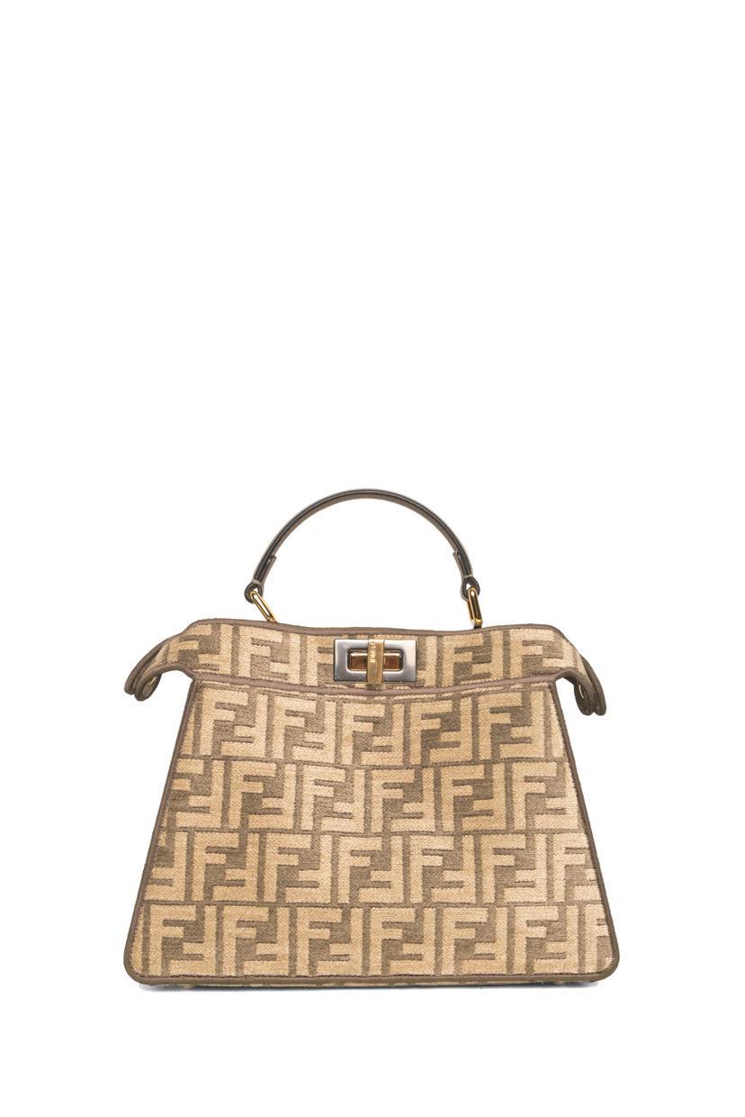 Fendi Peekaboo Iseeu Chenille Vitello Seta FF Bag