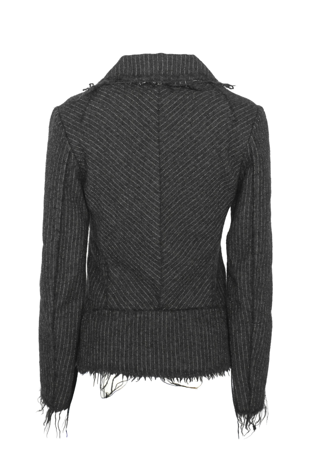 Junya Watanabe Size S Single Breasted Distressed Pinstripe Blazer