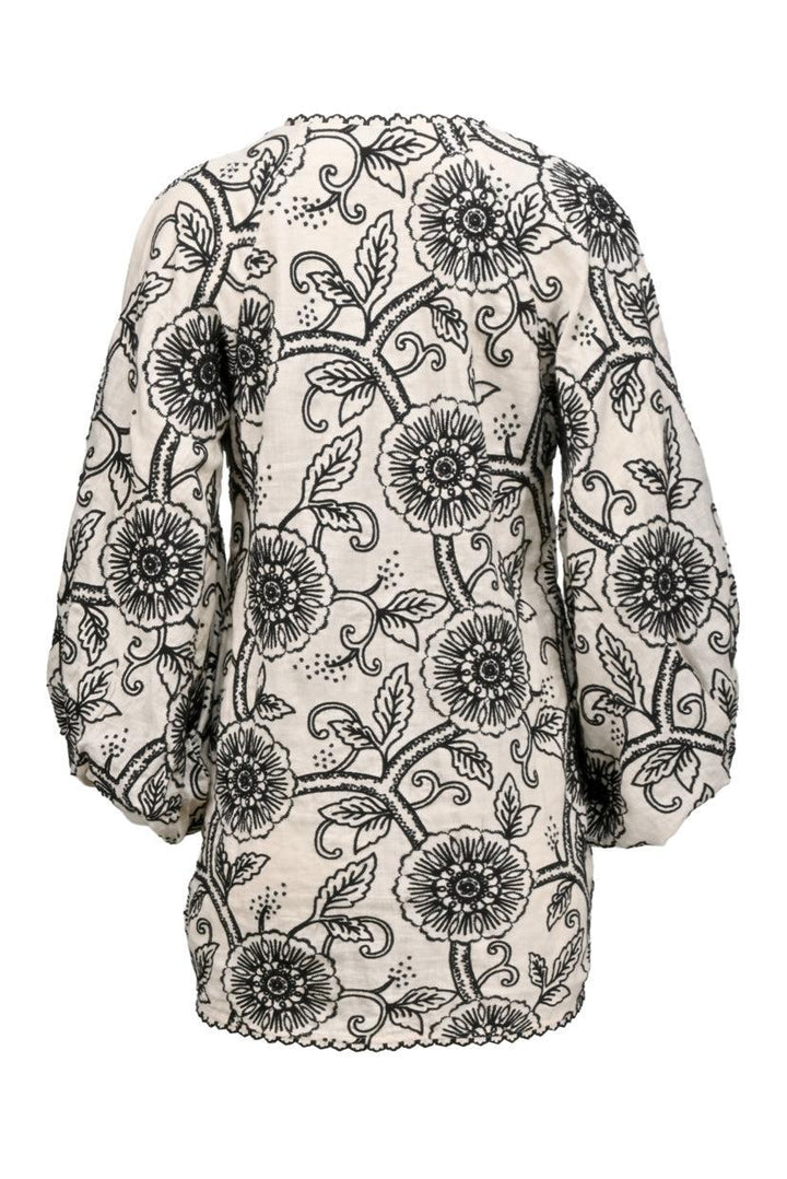 Zimmermann Size 0 Embroidered Linen Dress