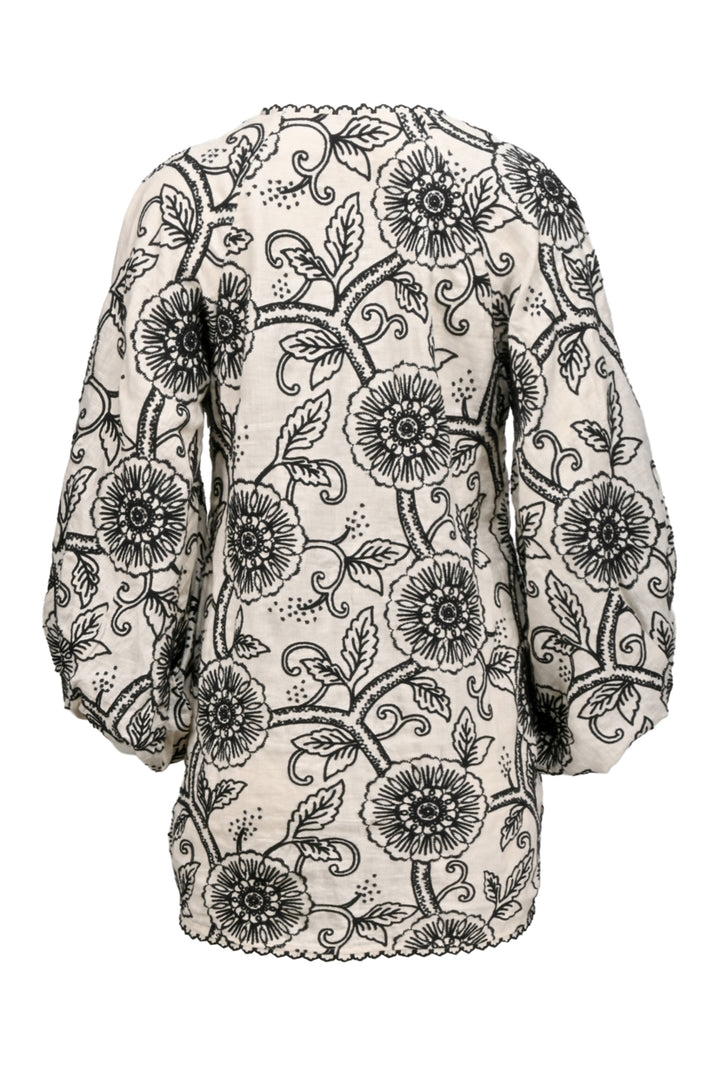 Zimmermann Size 0 Embroidered Linen Dress