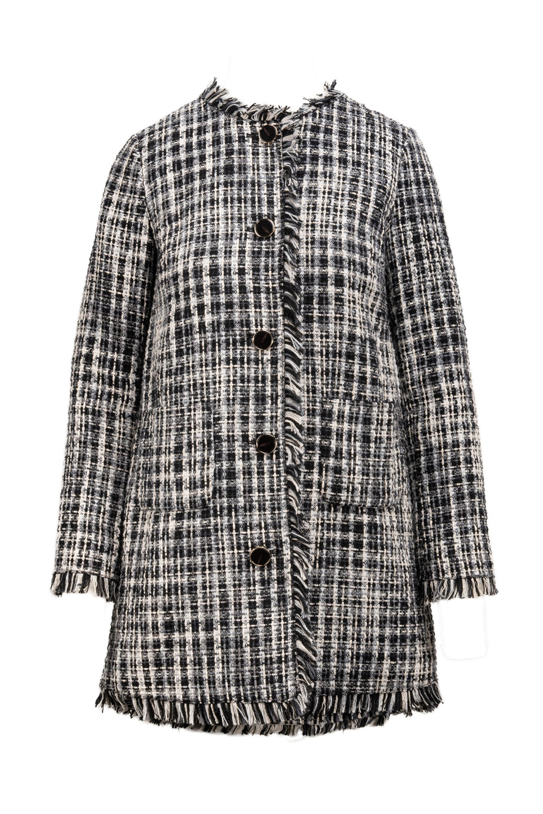 Kate Spade Size 0 Fringe Edge Tweed Coat & Dress Set