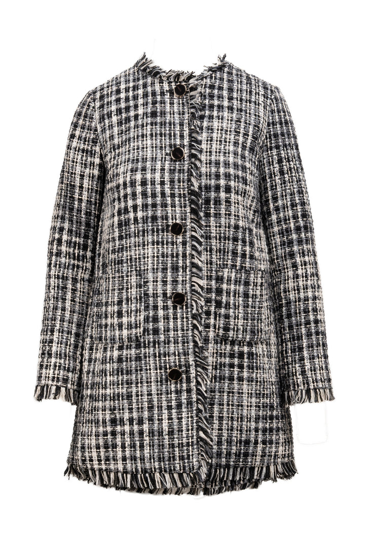 Kate Spade Size 0 Fringe Edge Tweed Coat & Dress Set