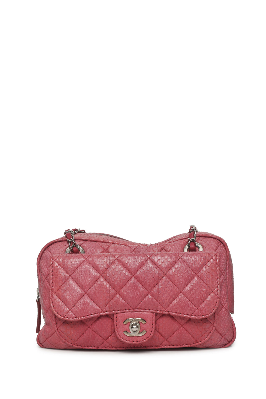 Chanel 2012-2013 Quilted Python Camera Case Shoulder Bag