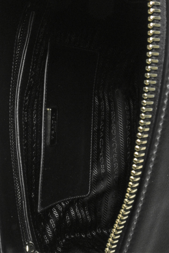 Prada Soft Leather Side Zip Tote