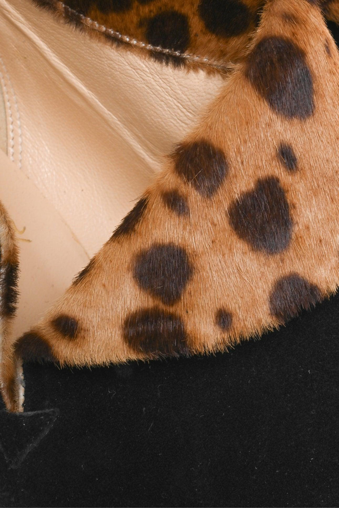 Christian Louboutin Size 40 Leopard Print Pony Hair Ankle Boots