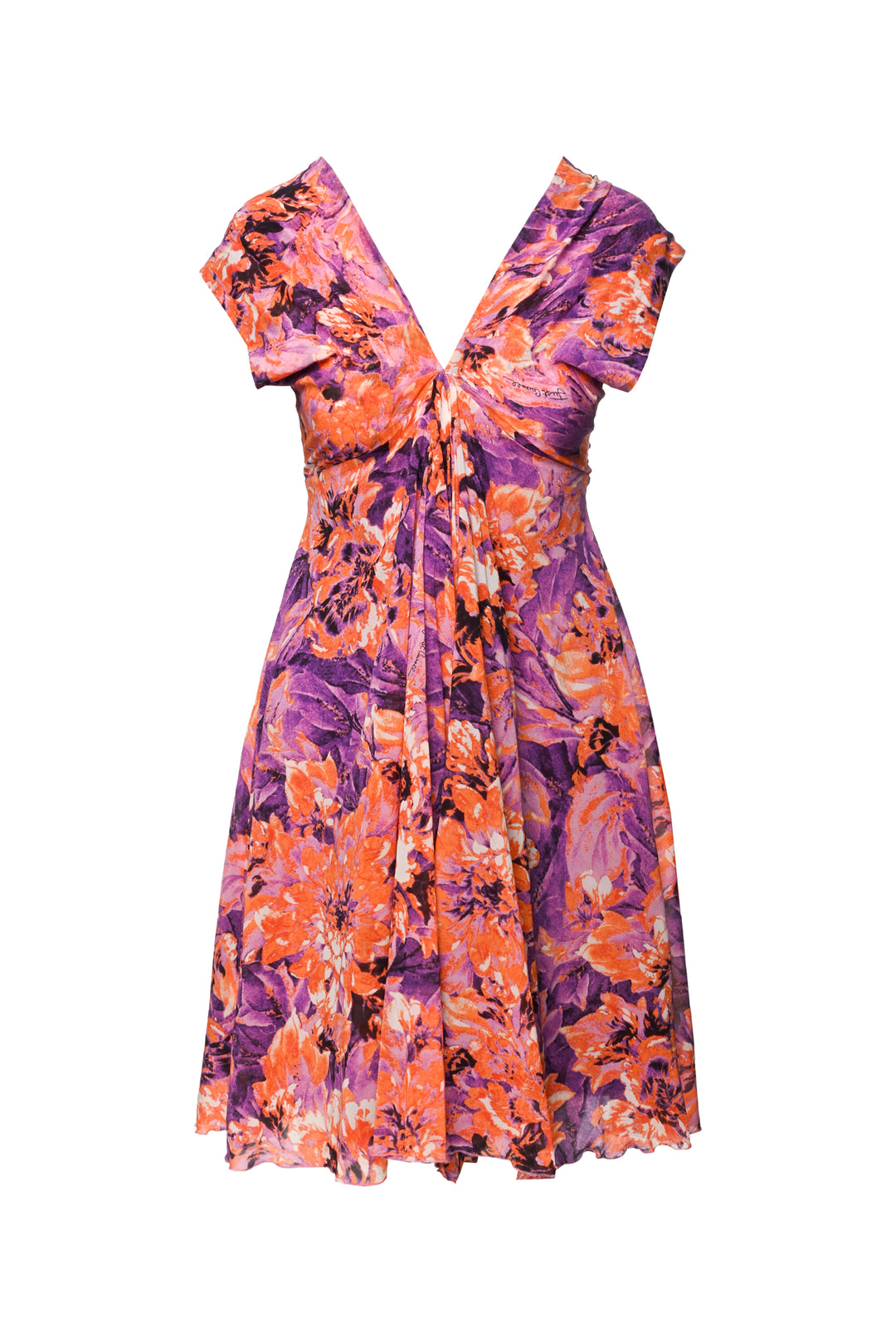 Just Cavalli Size 40 Floral Silk Dress