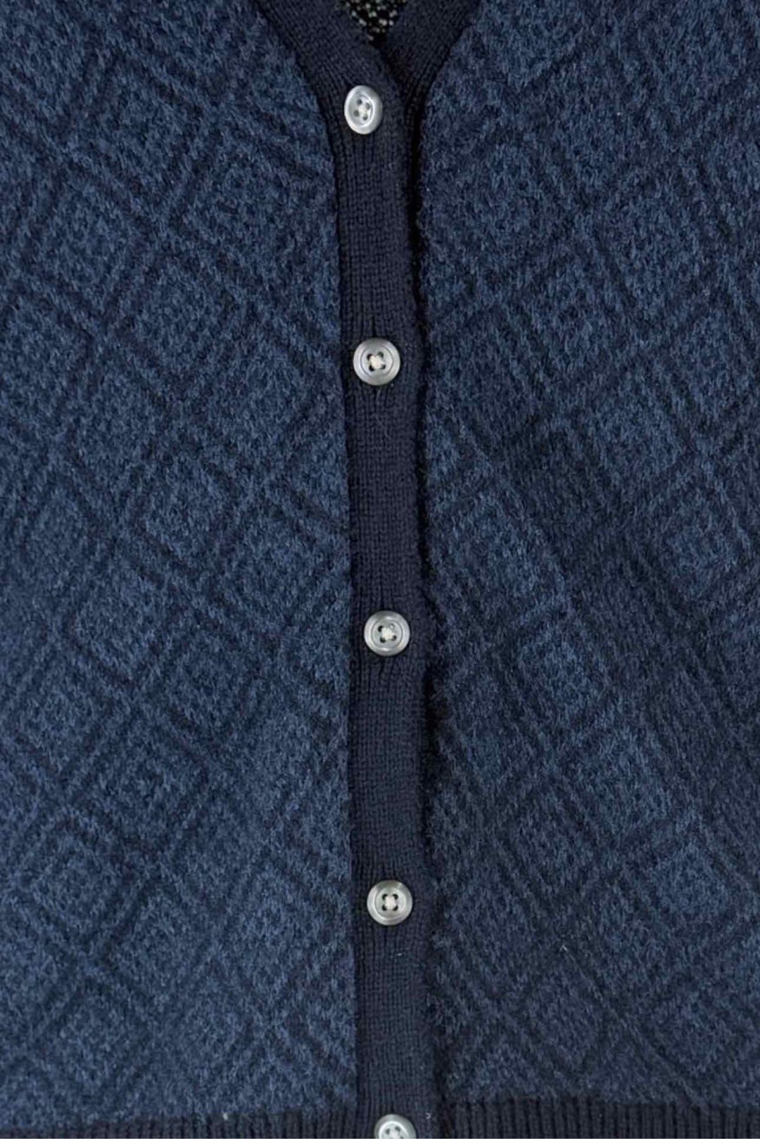 MASSIMO ALBA Size M Diamond Print Cashmere-Blend Cardigan