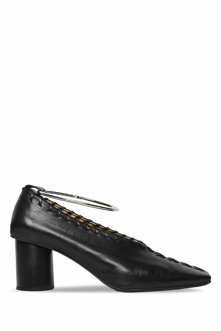 Jil Sander Size 39 Whipstitch Ankle-Bracelet Pumps