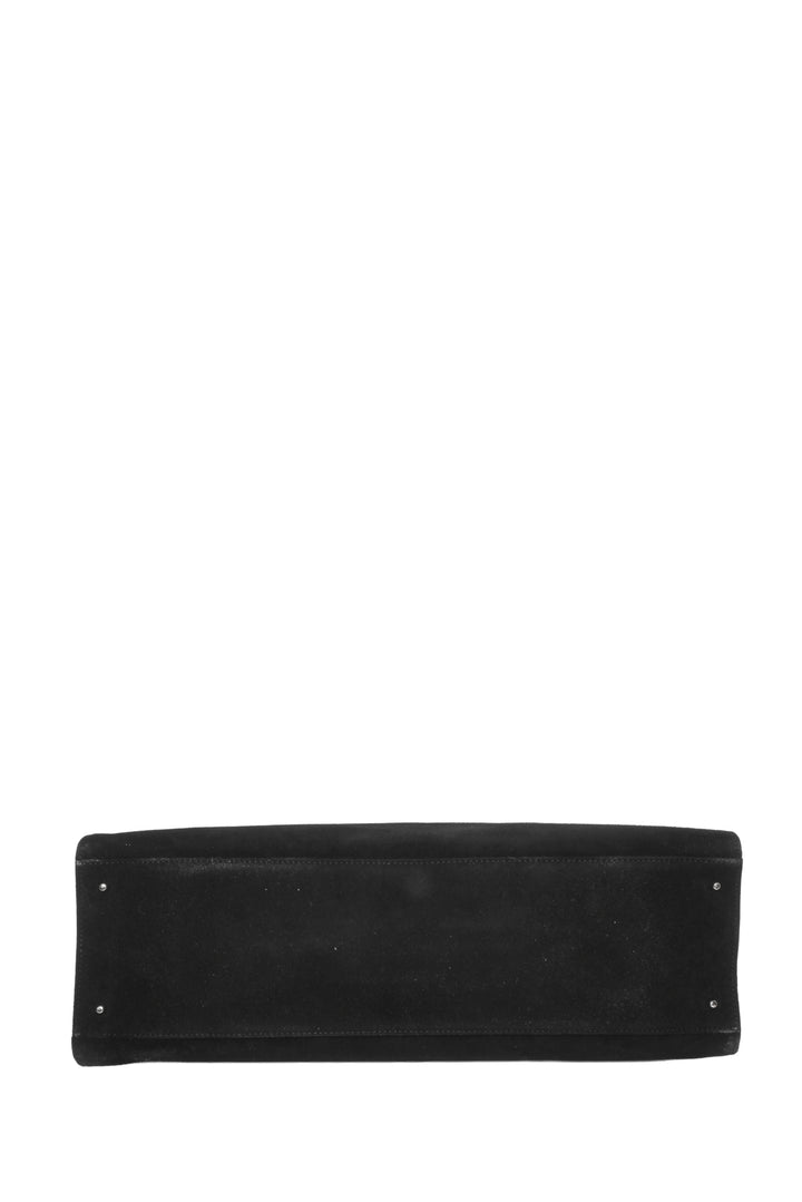 Valentino Vlogo Suede East-West Vintage Shoulder Bag