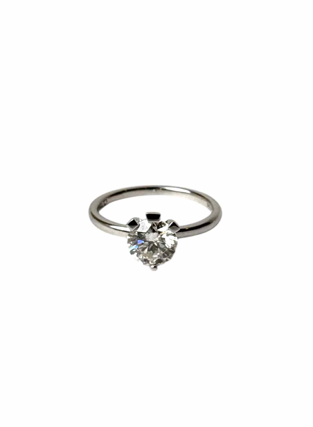 Pandora Size 6.25 14K White Gold Ring with 1CT Lab Grown Diamond.