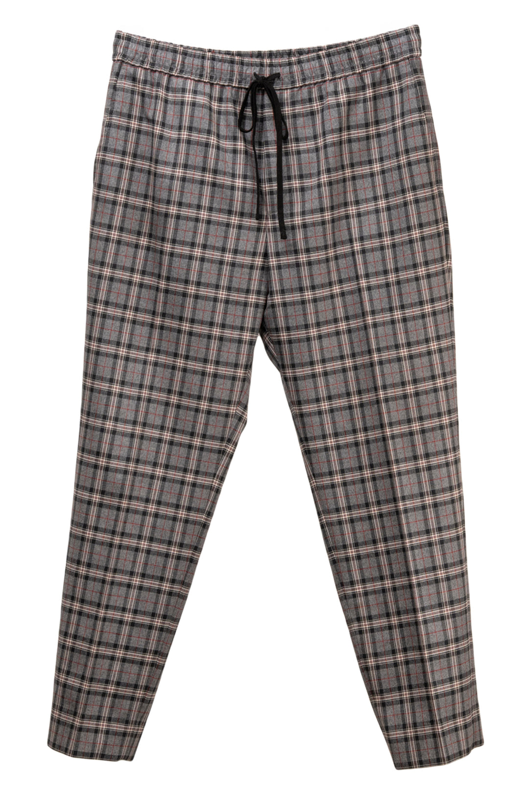 Gucci Size 32 Men's 2018 Elasticized Waistband Check Print Wool Pants