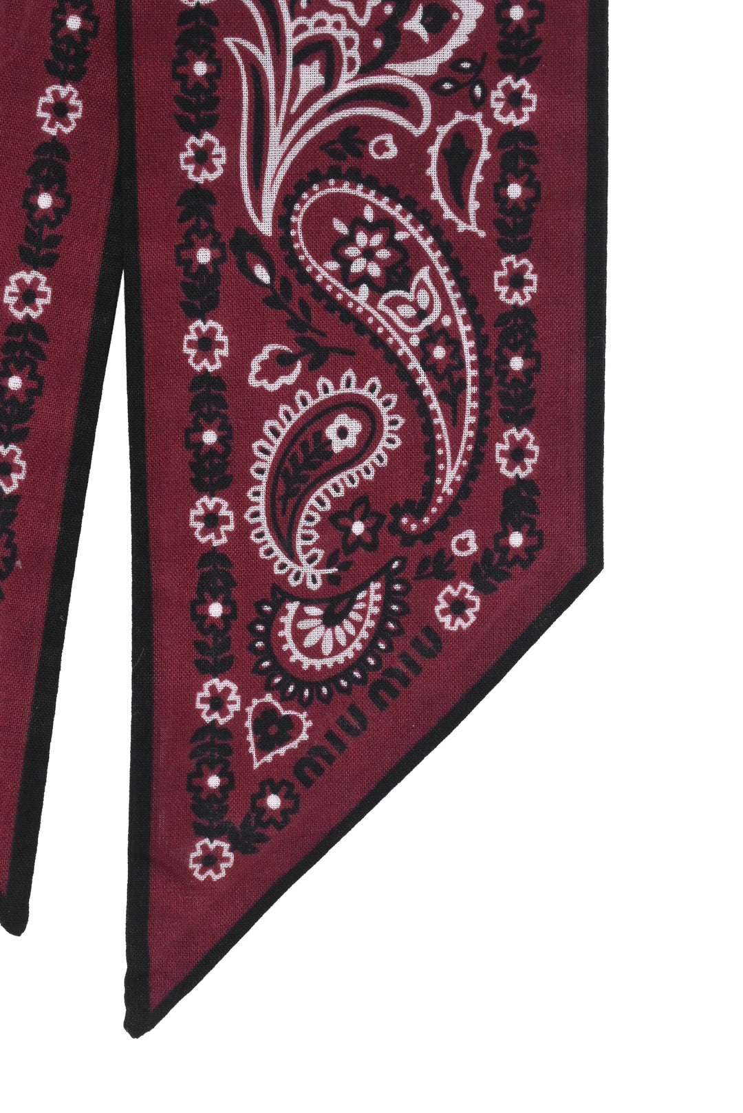 Miu Miu Size OS Bandana Twill Scarf
