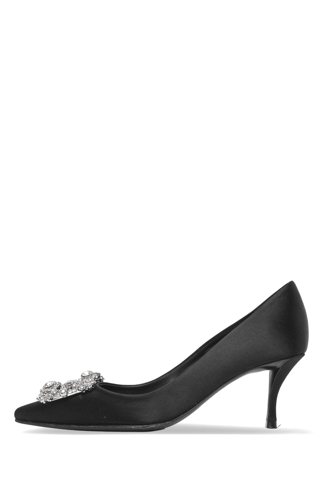 Roger Vivier Size 35 Flower Strass Satin Pumps