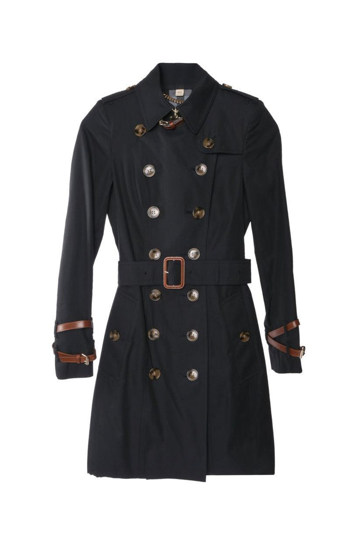 Burberry London Size 0 Queensborough Mid-Length Trench Coat