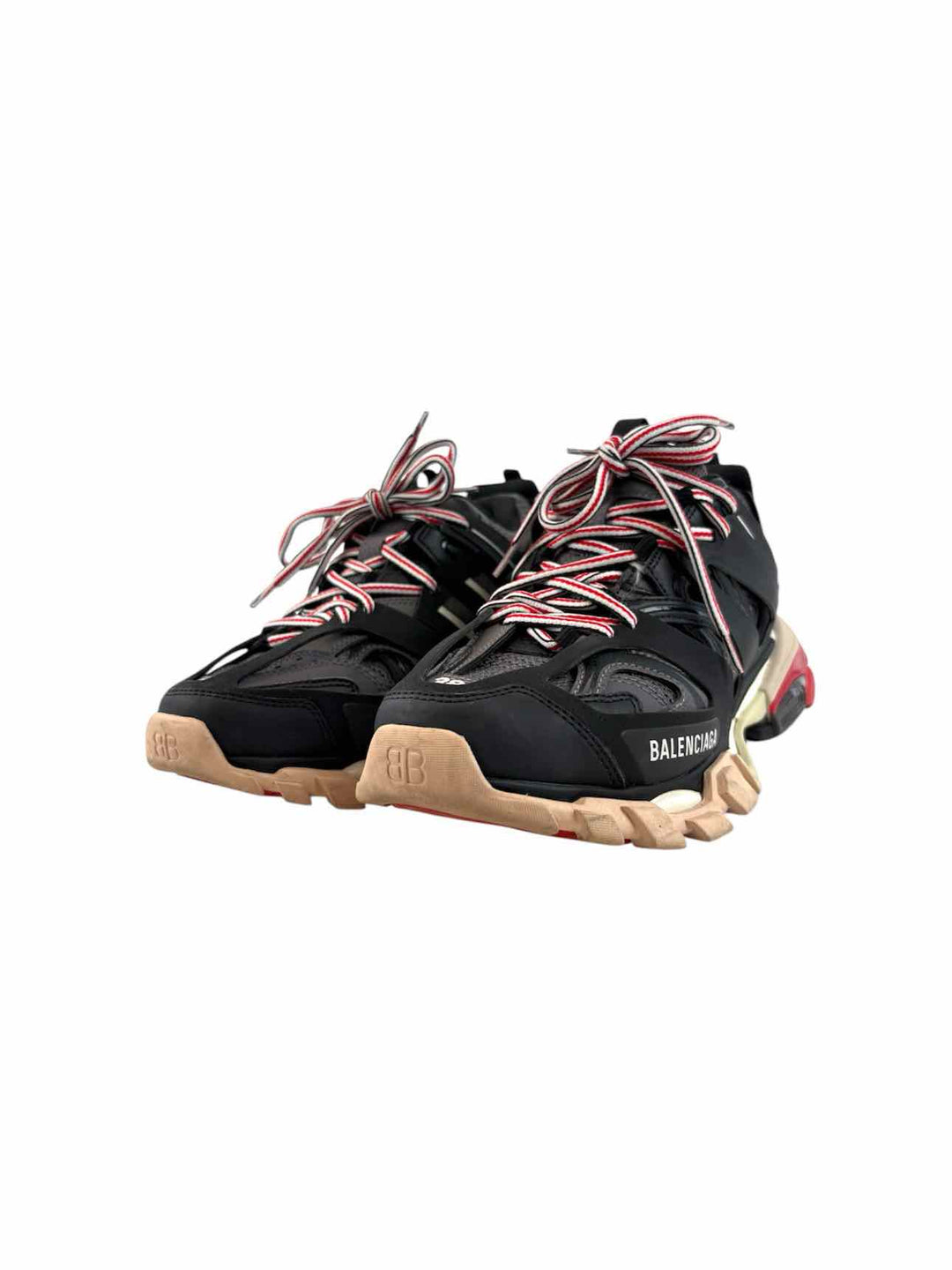 Balenciaga Size 8 Track Black Red Sneaker