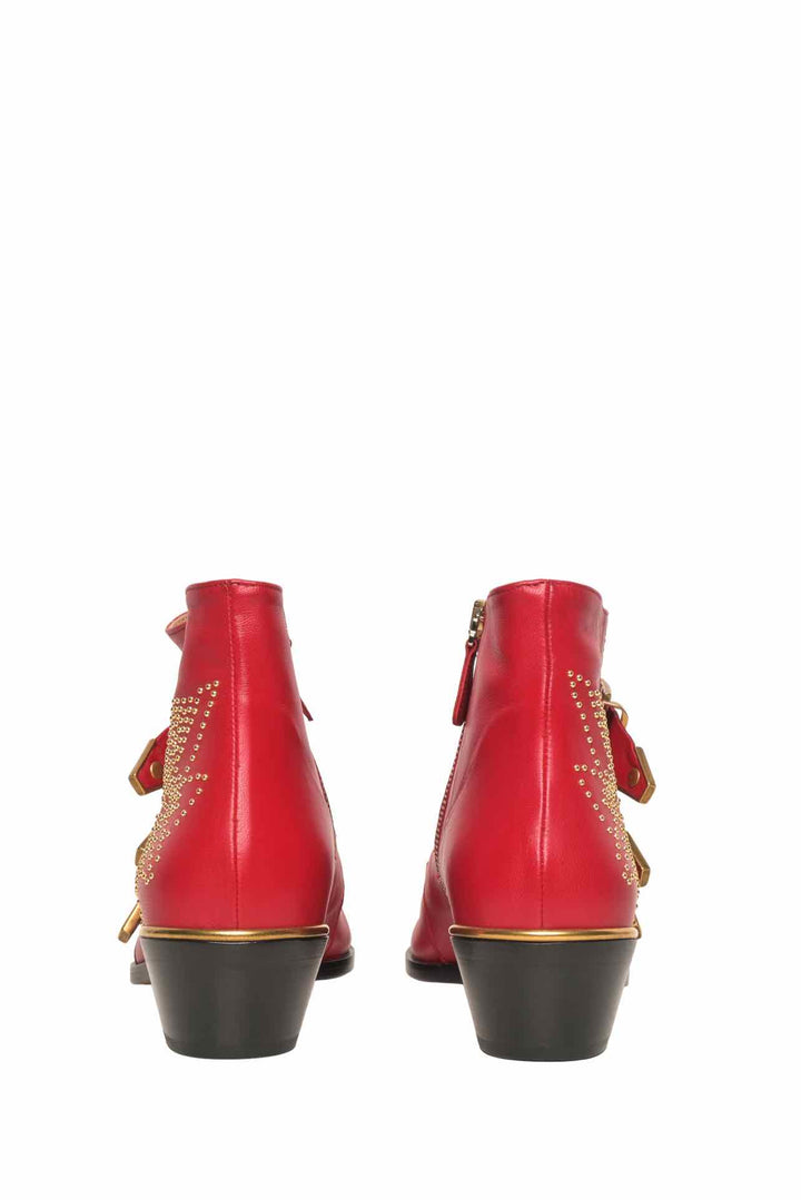 Chloe Size 37 Susanna Stud Buckle Ankle Boots