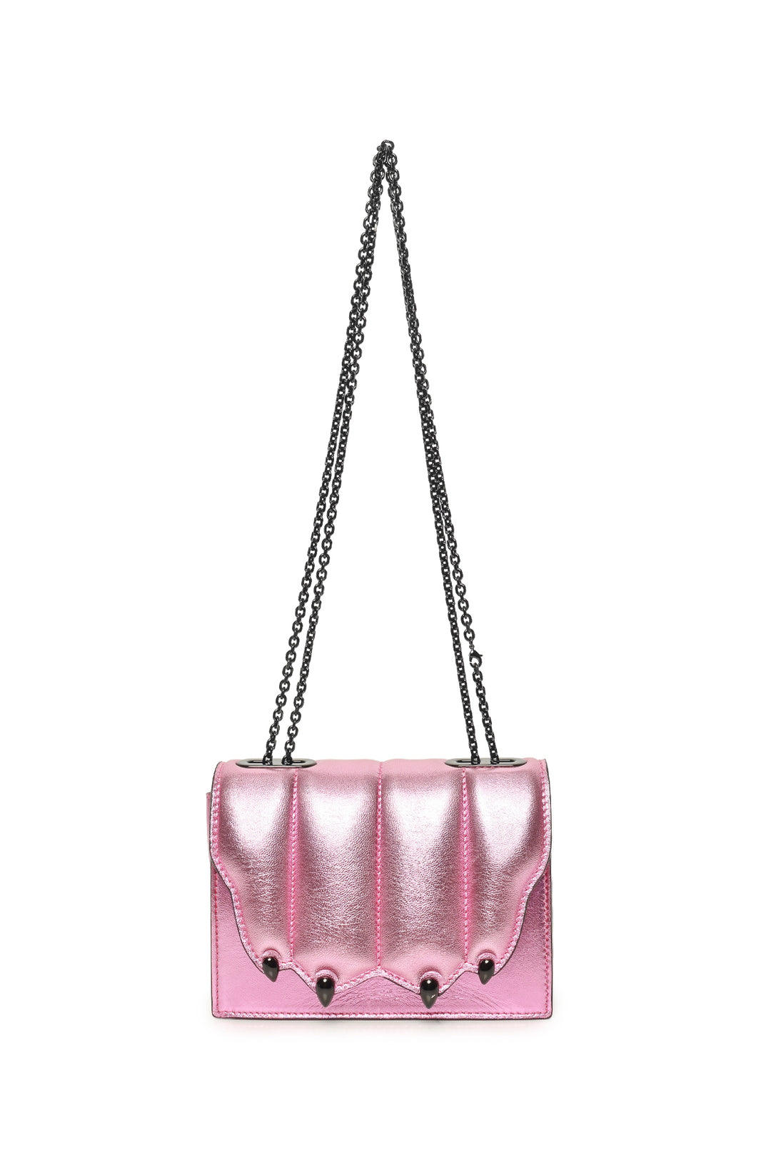 Marco De Vincenzo Griffe Metallic Leather Paw-Shaped Crossbody