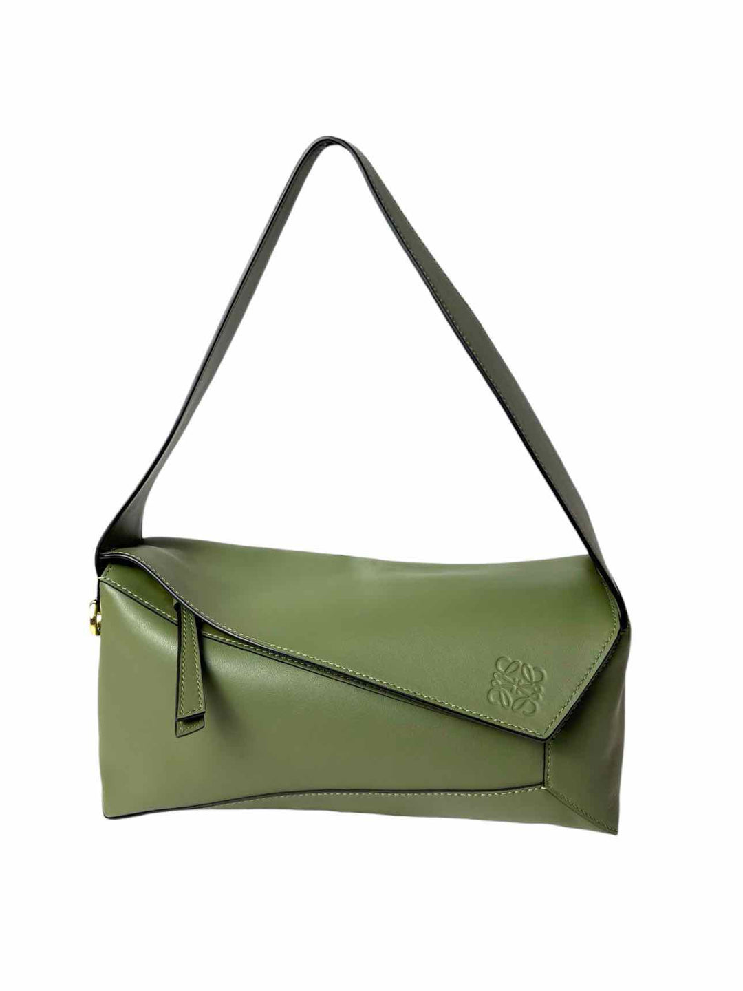 Loewe Avacado Green Leather Puzzle Hobo Purse