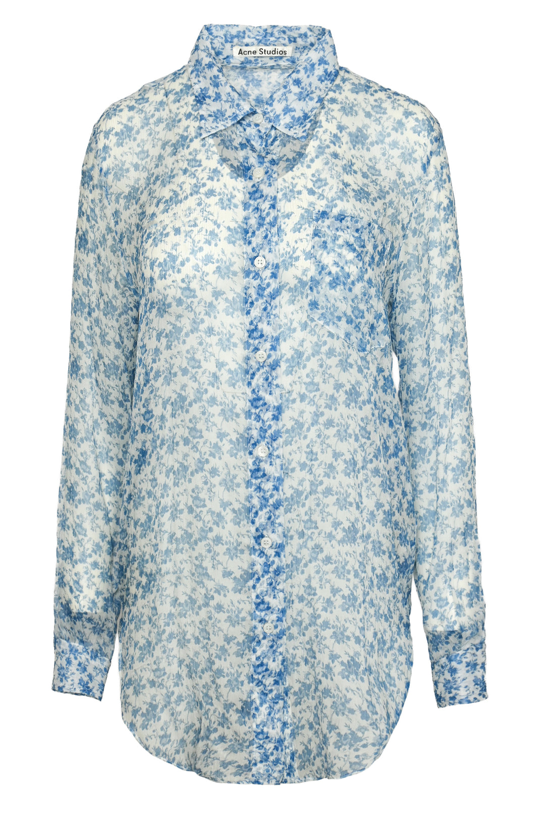 Acne Studios Size 34 Sophi Floral Silk Shirt