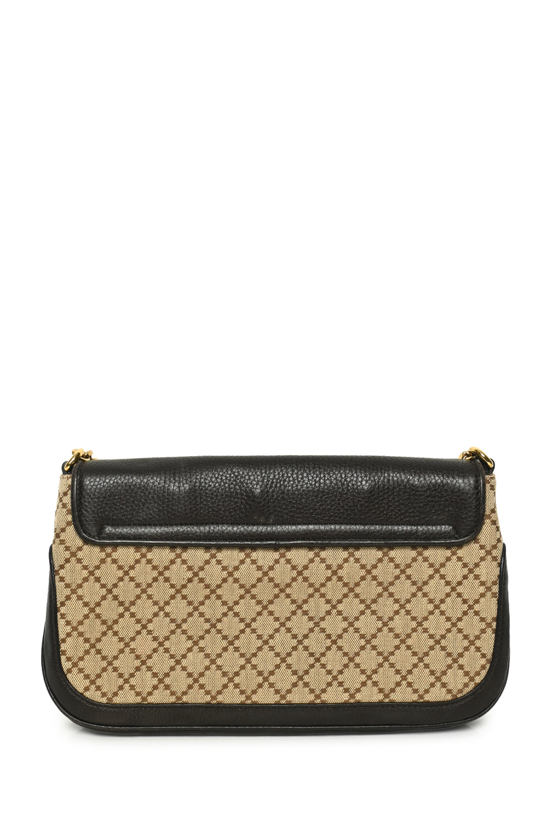 Gucci Leather & Diamante Canvas 1973 Chain Shoulder Bag