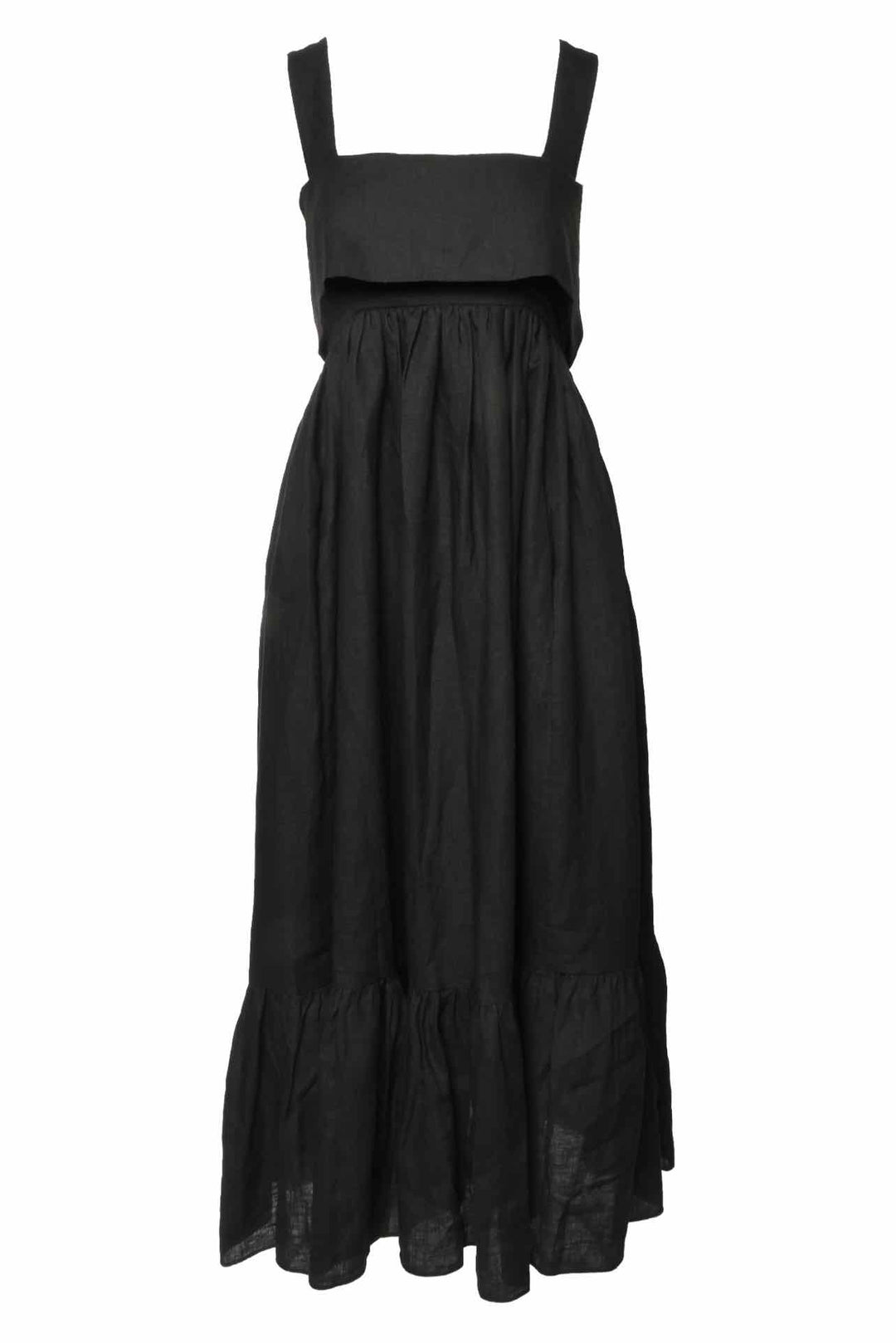 Chloe Size 8 Linen Tie-Back Maxi Dress