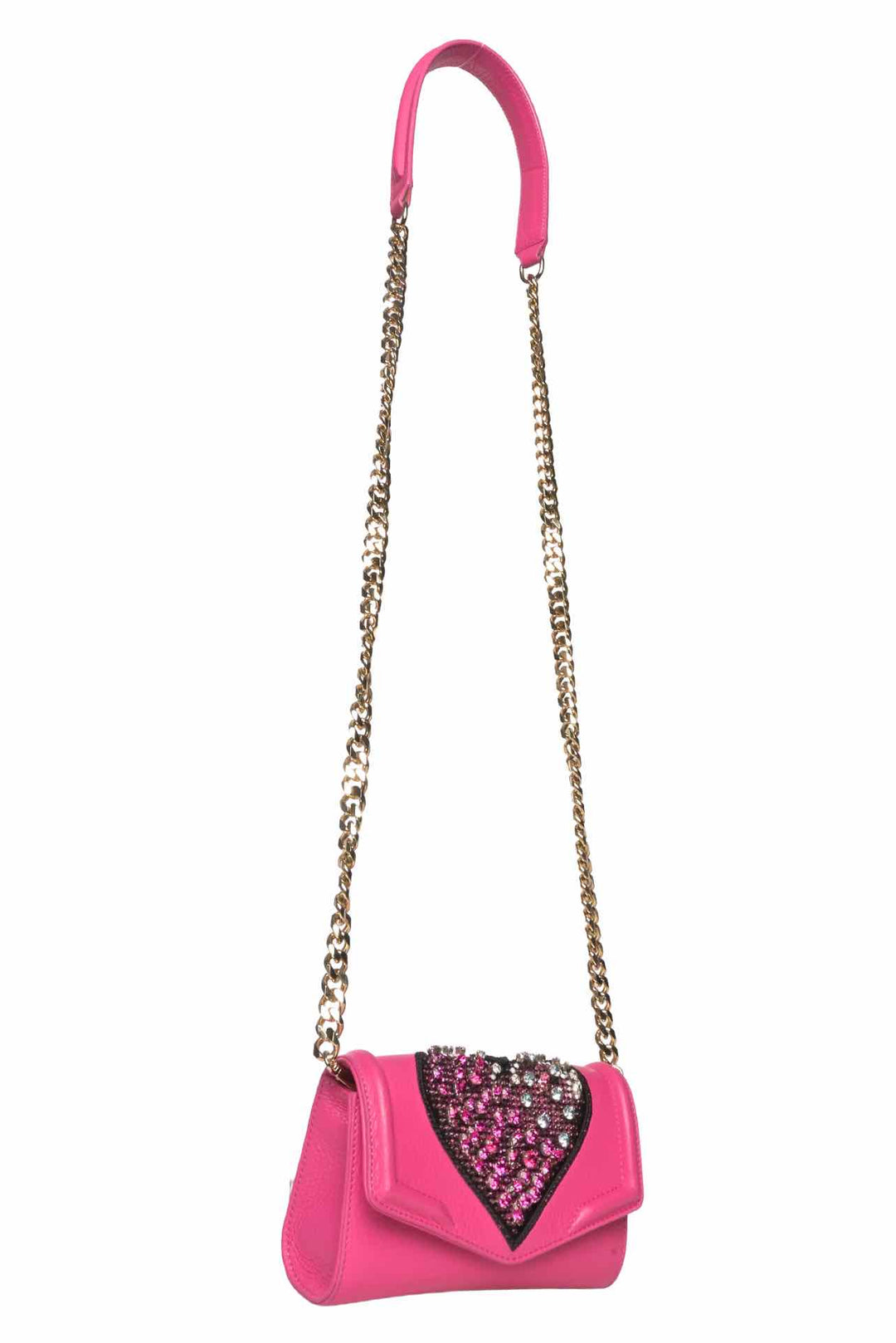Philipp Plein Crystal Embellished Heart Crossbody