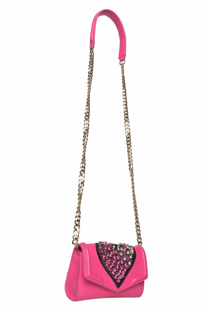 Philipp Plein Crystal Embellished Heart Crossbody