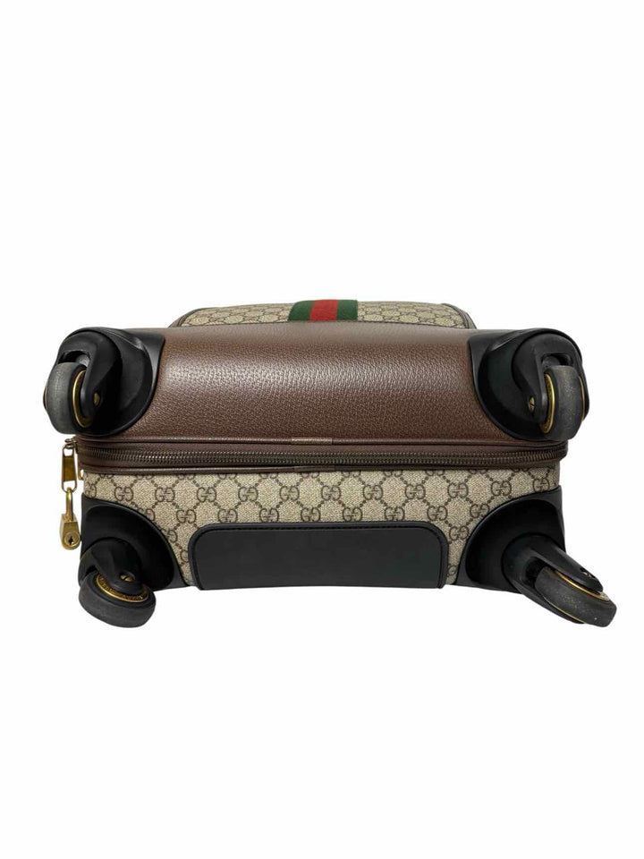 Gucci GG Supreme Web Carry On Rolling Travel Bag Luggage