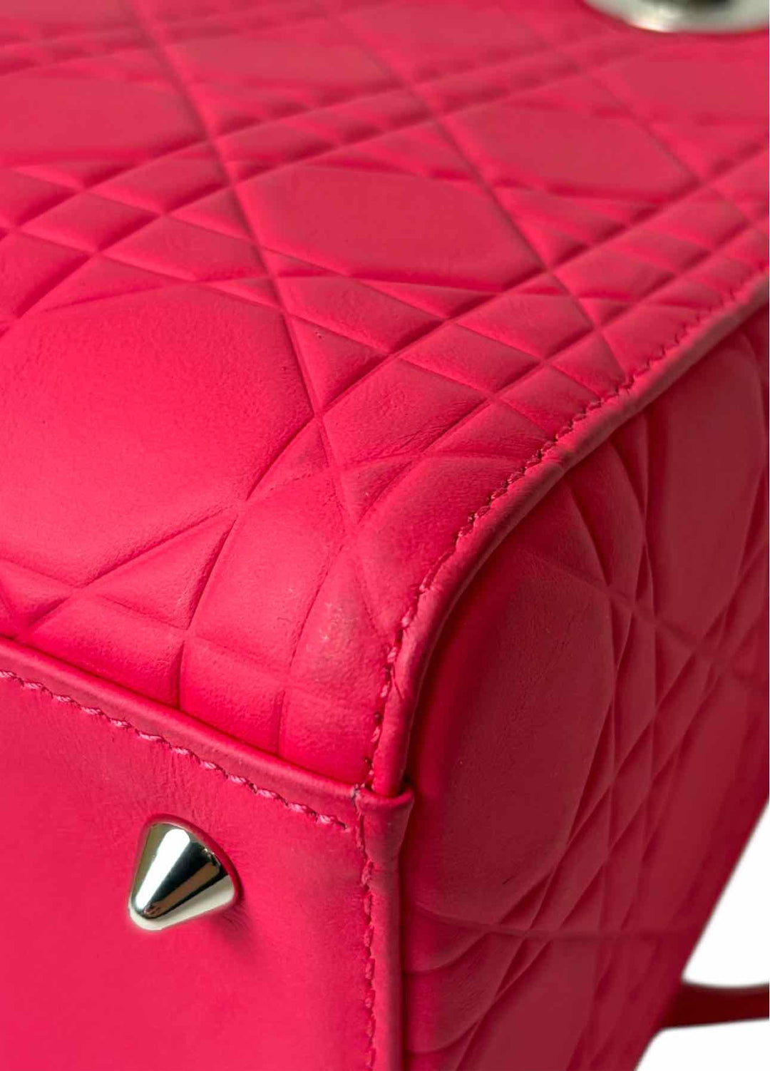 Dior 2013 Ultra Matte Calfskin Cannage Medium Lady Dior Tote