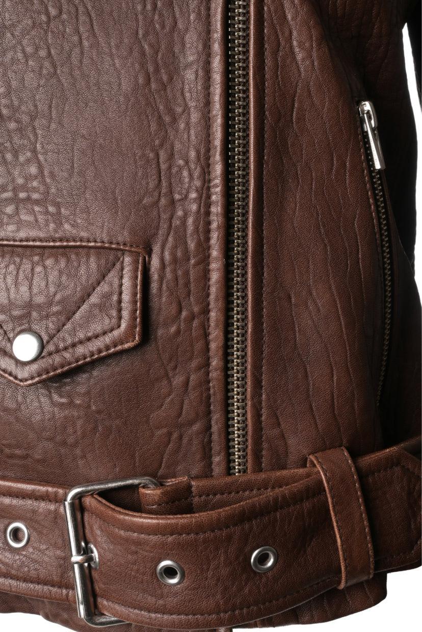 Veda Size S Distressed Leather Moto Jacket