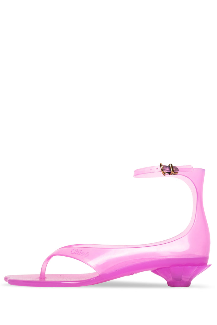 Chloe Size 37 Pink Fizz Jelly Thong Sandals