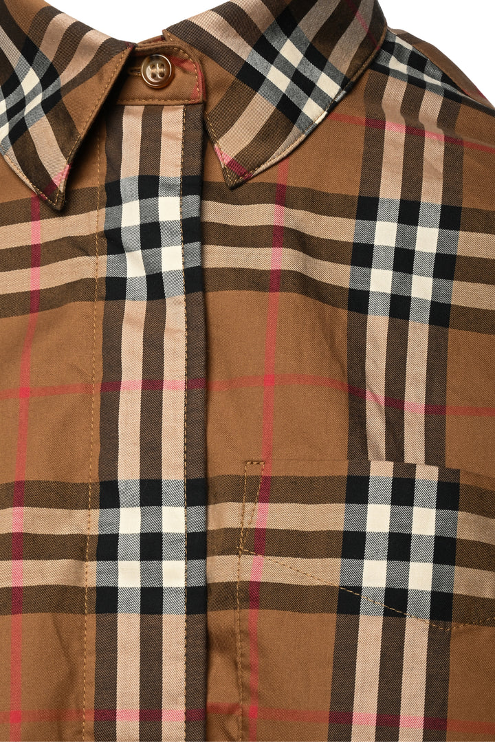 Burberry Size 2 Check Cotton Shirt