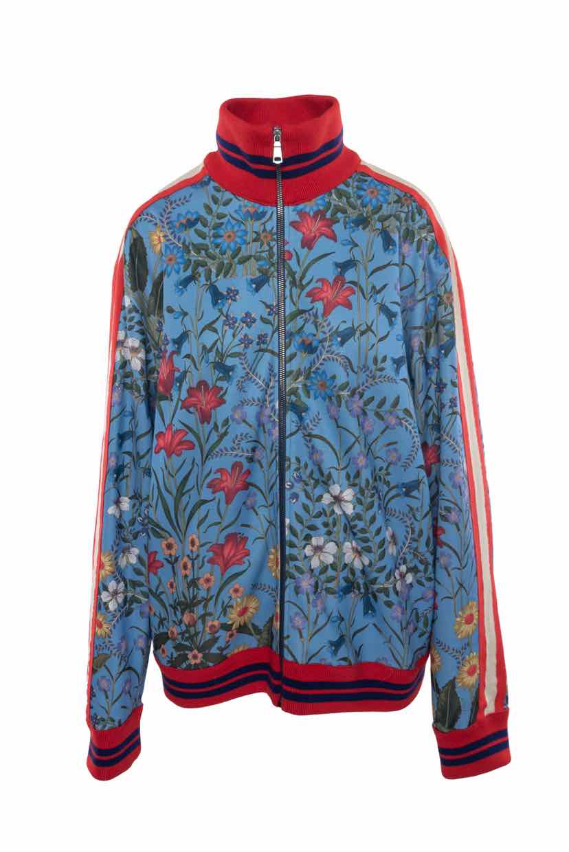 Gucci Size XL Men's Gucci New Flora Print Stripe Detail Track Jacket