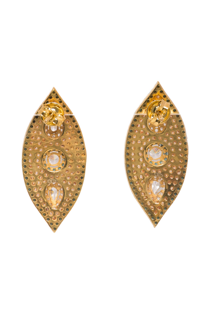 Simply Sublime 18KT Gold Plated Recycled Italian Silver Turquoise Earrings