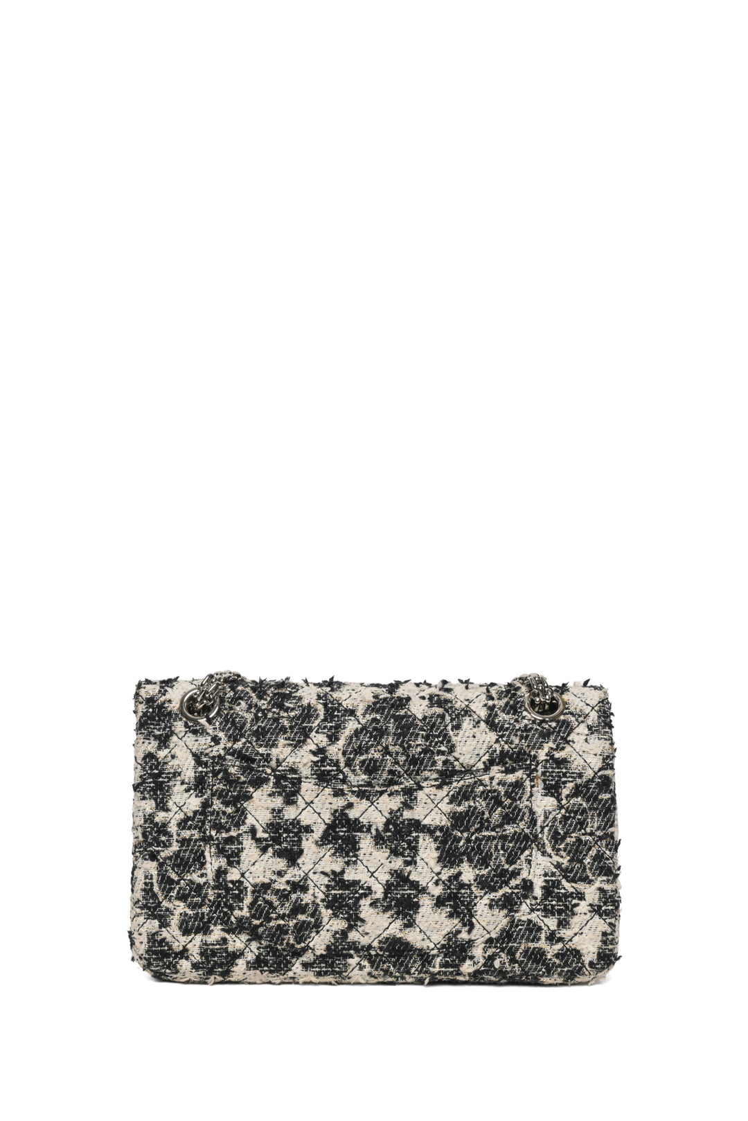 Chanel 2010-2011 Tweed Camellia Quilted 2.55 Reissue 226 Double Flap Bag