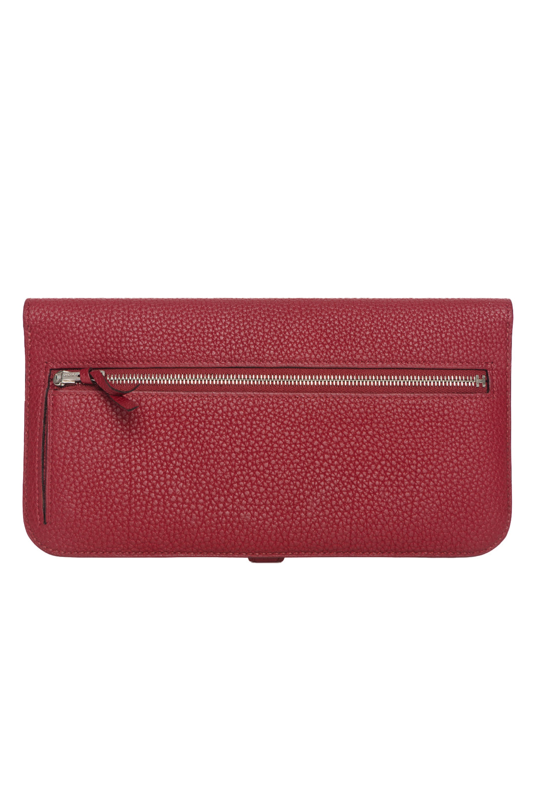 Hermes 2016 Dogan Long Wallet in Rouge Grenat Leather Wallet