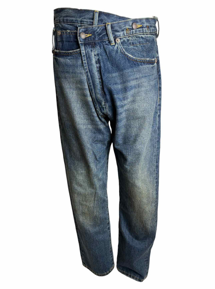 R13 Size 28 Distressed Crossover Jeans