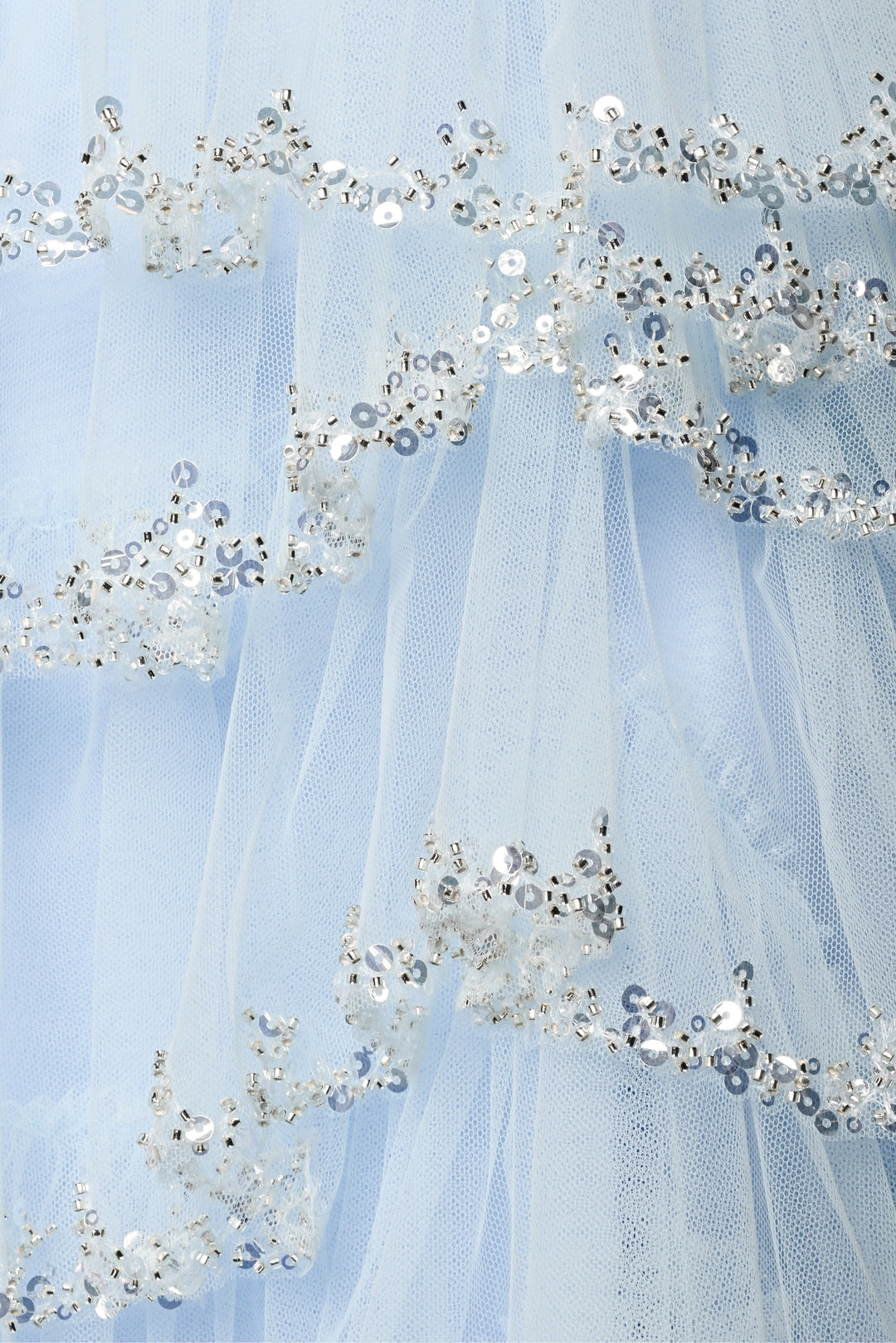 Sherri Hill Size 6 Tiered Sequin Embroidered Gown