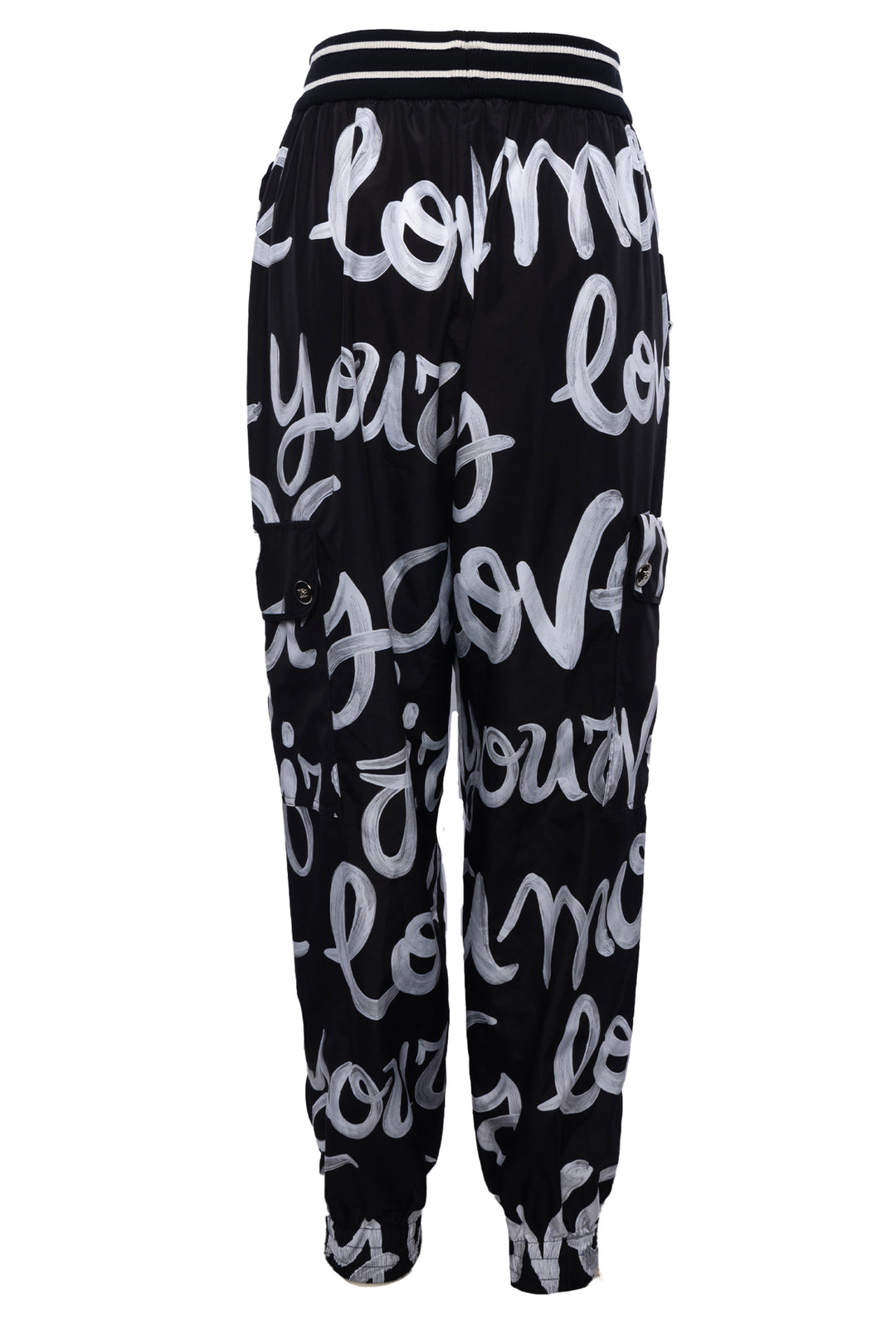 Dolce & Gabbana Size 40 Printed Drawstring Jogger Pants