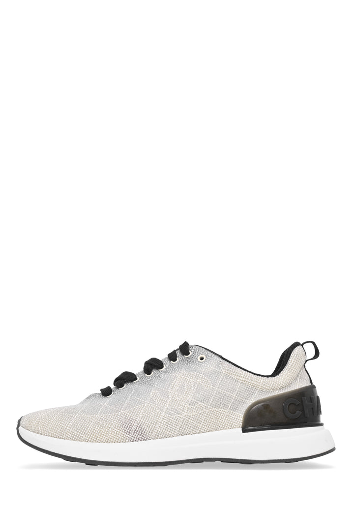 Chanel Size 42 CC Embroidered Mesh Low Top Sneaker