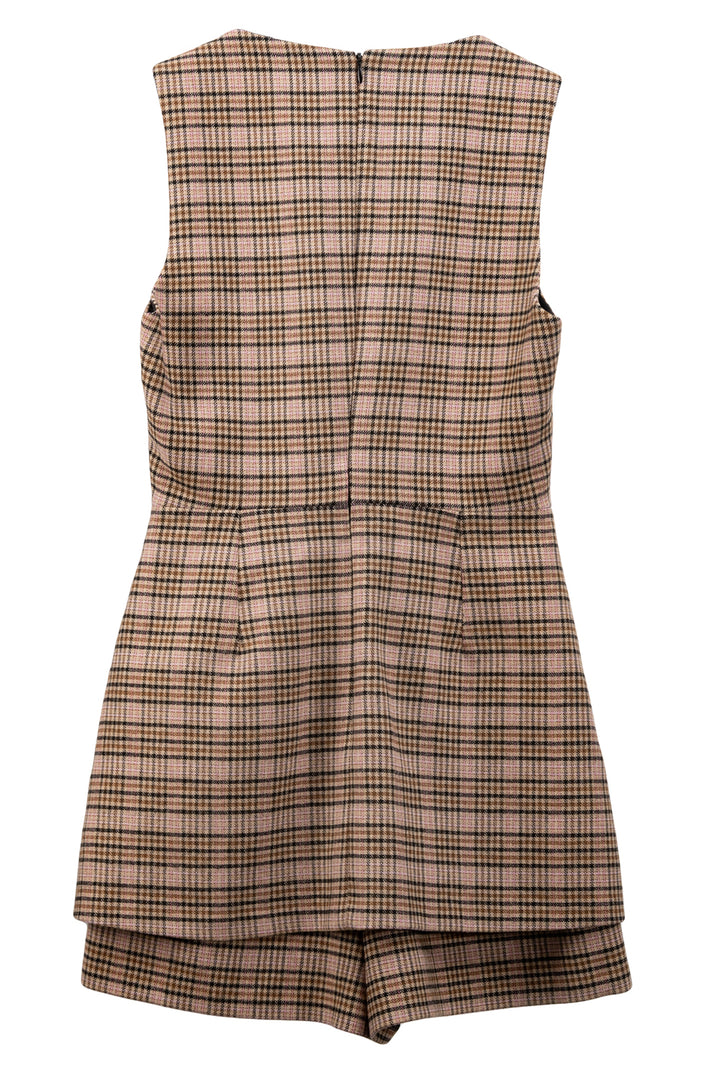 maje Size 38 Plaid Romper