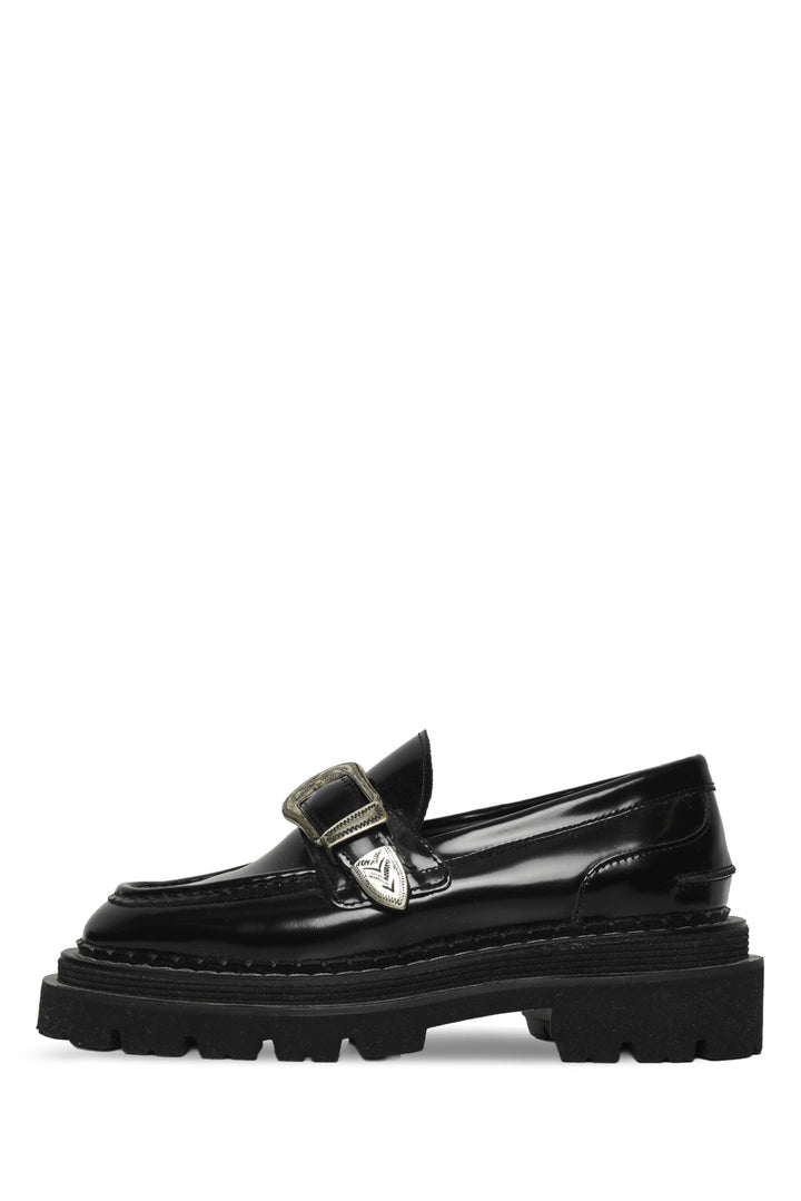 Sandro Size 37 Buckled Leather Loafers