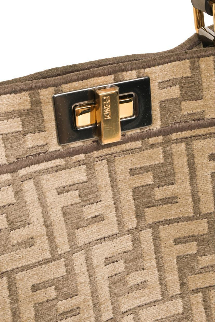 Fendi Peekaboo Iseeu Chenille Vitello Seta FF Bag