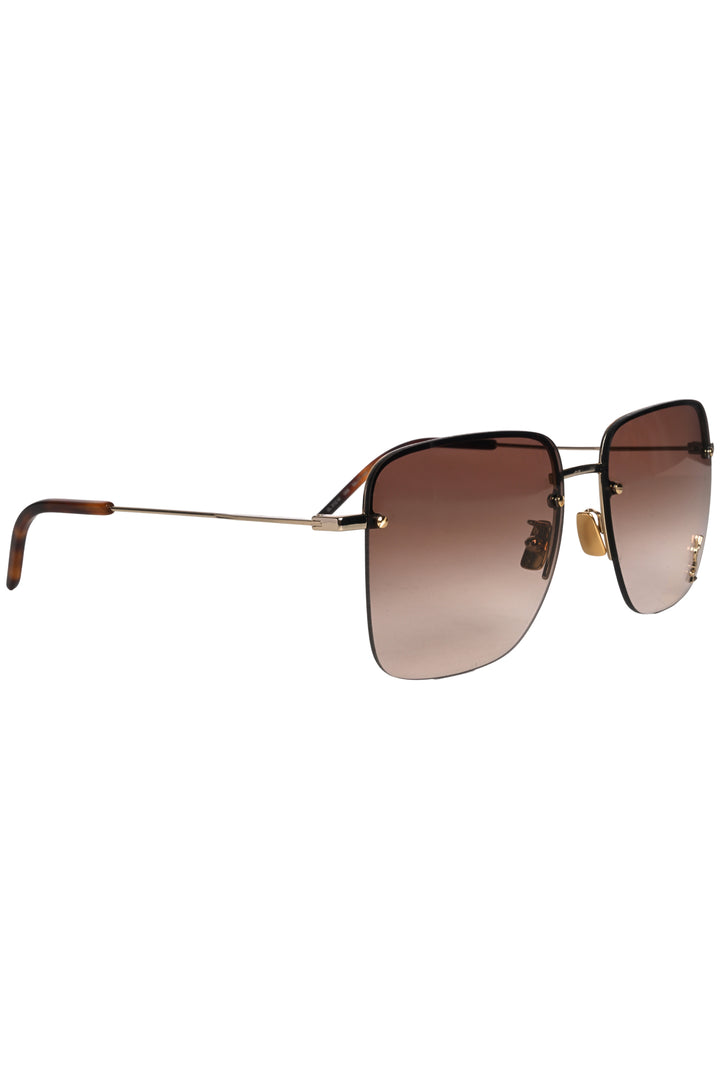 Saint Laurent Square Rimless Sunglasses