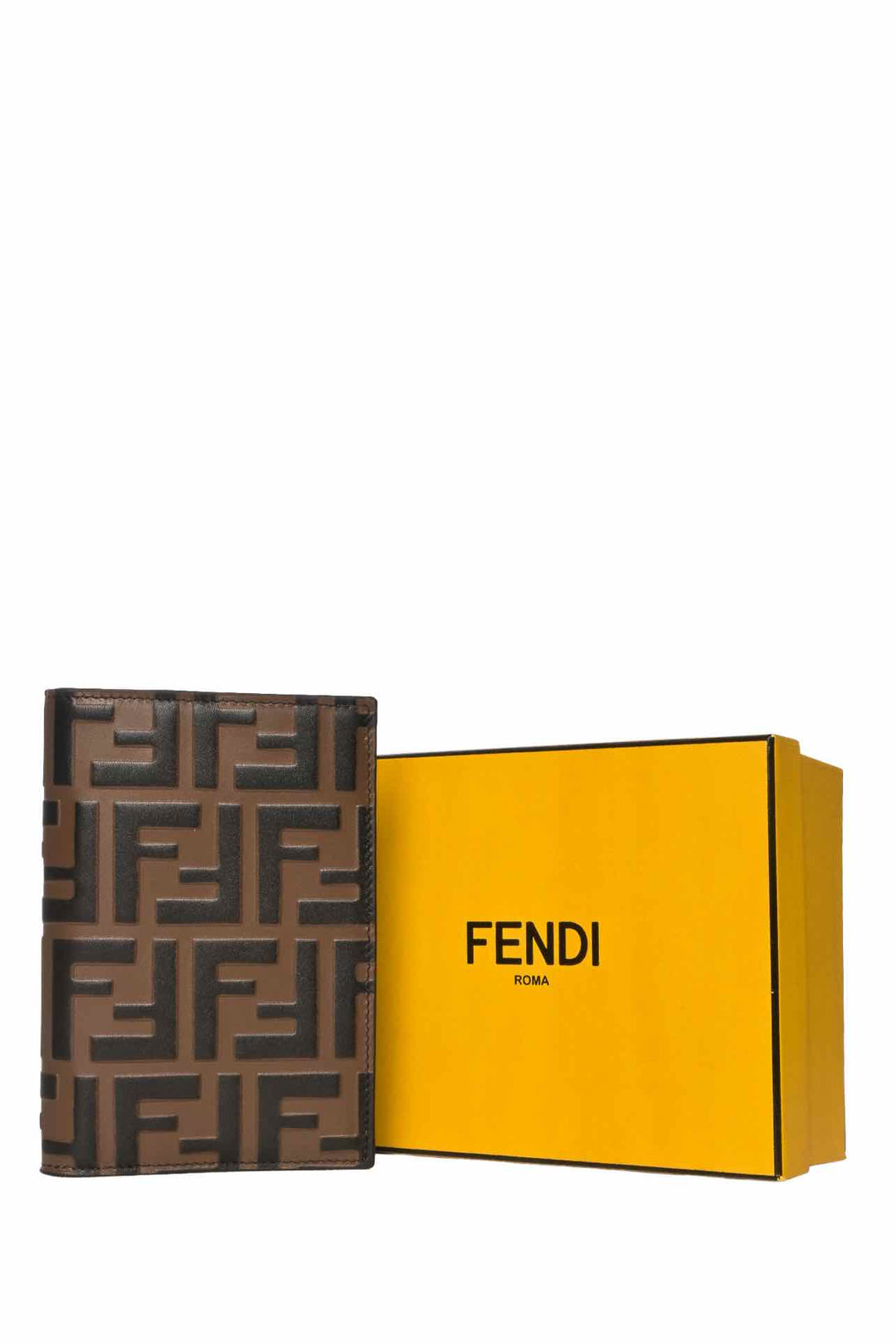 Fendi Zucca Embossed Leather Passport Cover