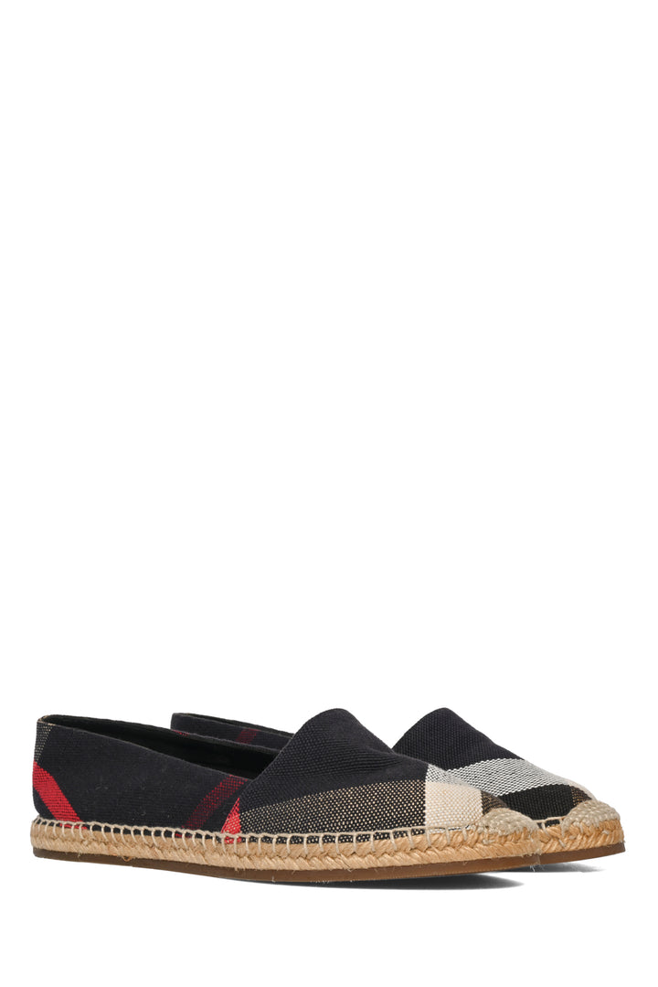 Burberry Size 38.5 Novacheck Canvas Espadrilles