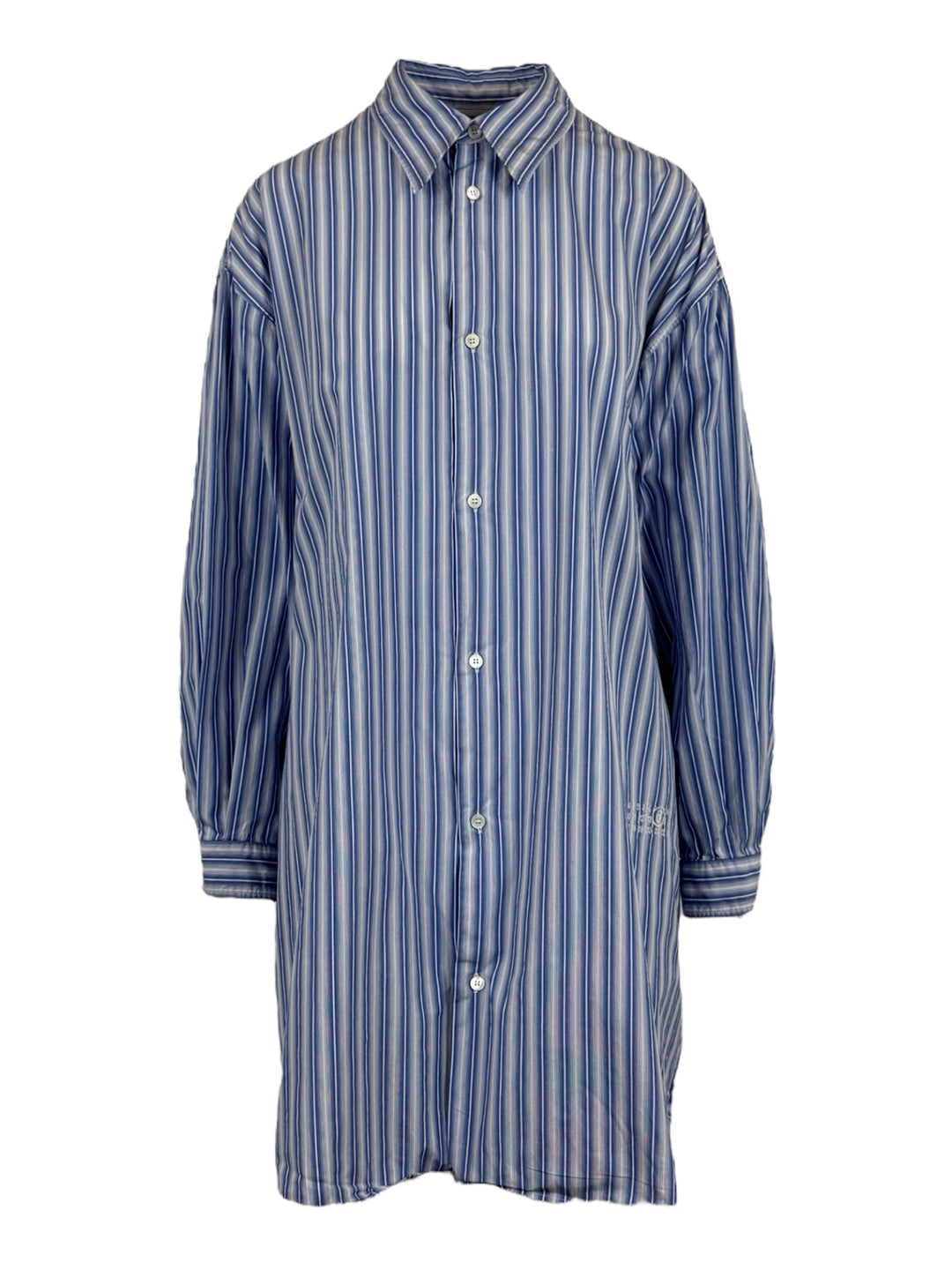 MM6 Size M Logo Striped Shirt Dress