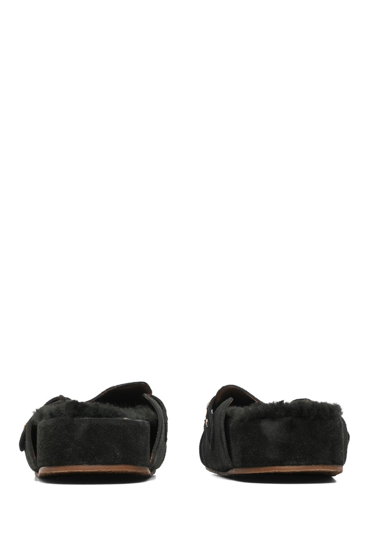 Xirena Size 39 Suede Joy Studded Shearling Mules