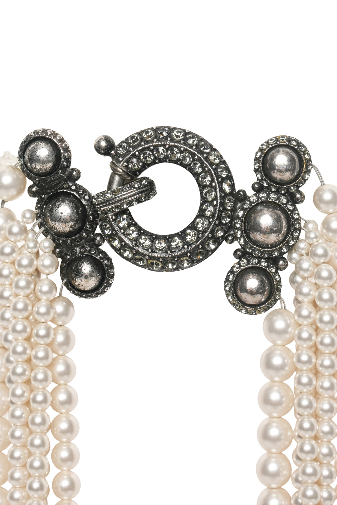 Lanvin Faux Pearl Multi Strand Necklace